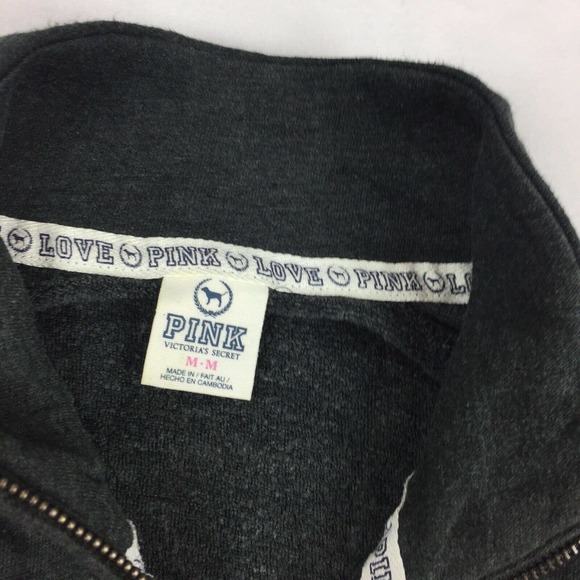 PINK Victoria Secret 1/4 Zip Pullover Sweatshirt - Picture 5 of 10